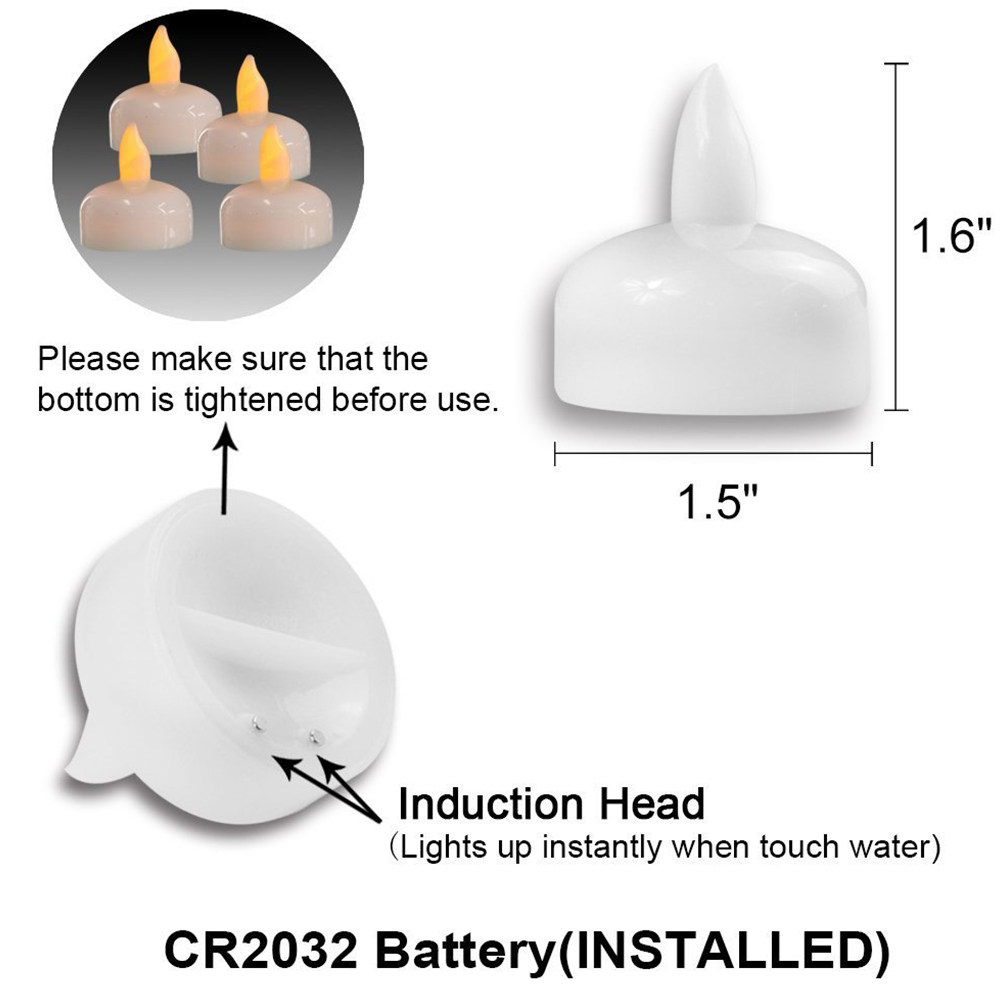 12Pcs Waterproof Floating LED  - Paraffin Wax review and price