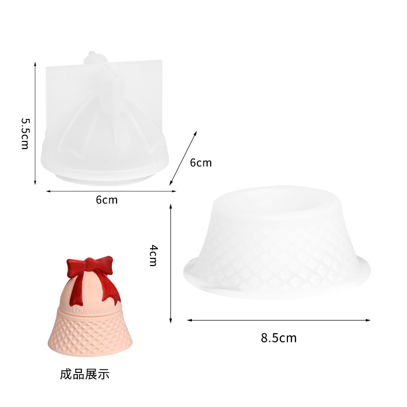 Christmas Bell Shaped Silicone - Candle Containers review and price