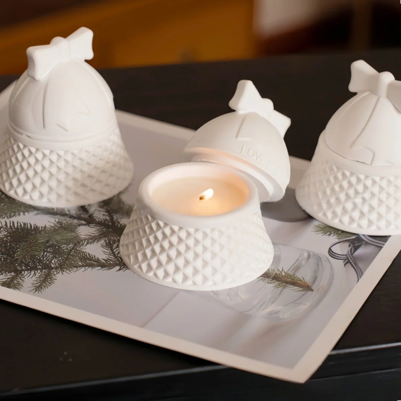 Christmas Bell Shaped Silicone - Candle Containers review and price