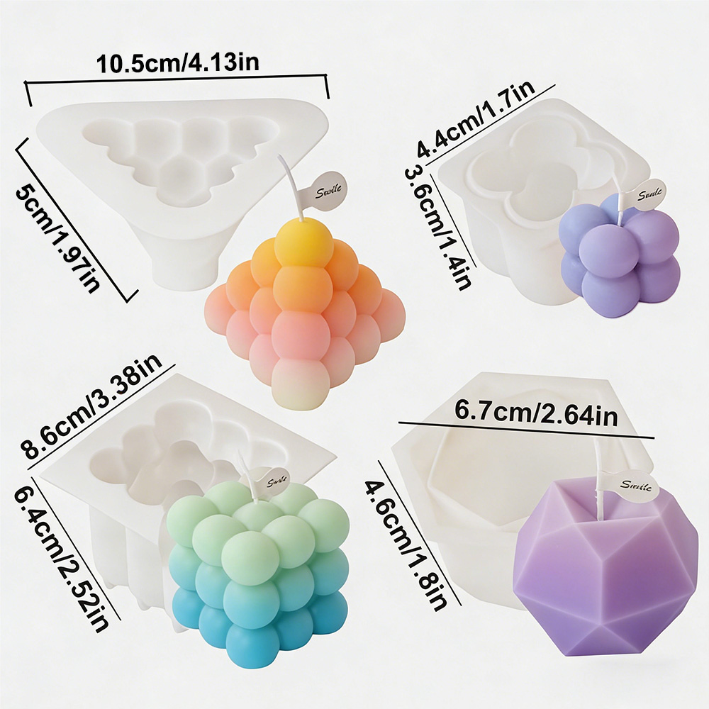 3D Bubble Cube Silicone Candle - Candle Making Kit review and price